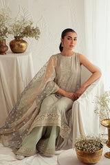 CHINOIS CLUSTER-4PC SILK EMBROIDERED SUIT