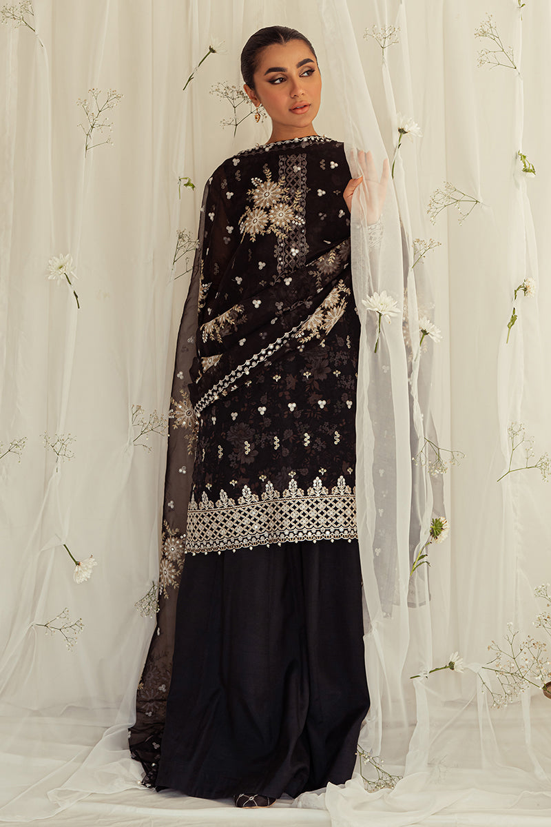 WISTERIA BELLA-4PC ORGANZA PRINTED & EMBROIDERED SUIT