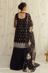 WISTERIA BELLA-4PC ORGANZA PRINTED & EMBROIDERED SUIT