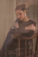 DARK FLORET-3PC LAWN EMBROIDERED SUIT