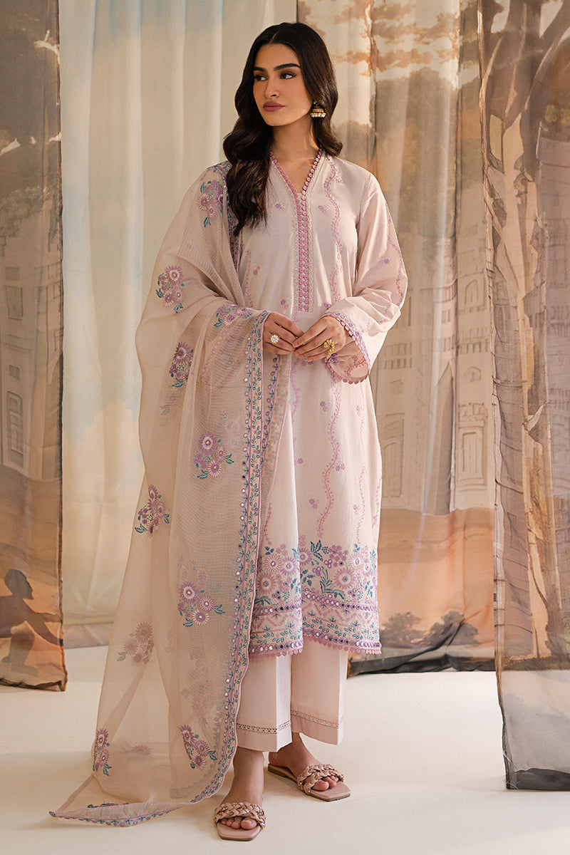 HUSHED VIOLET-3PC LAWN EMBROIDERED SUIT