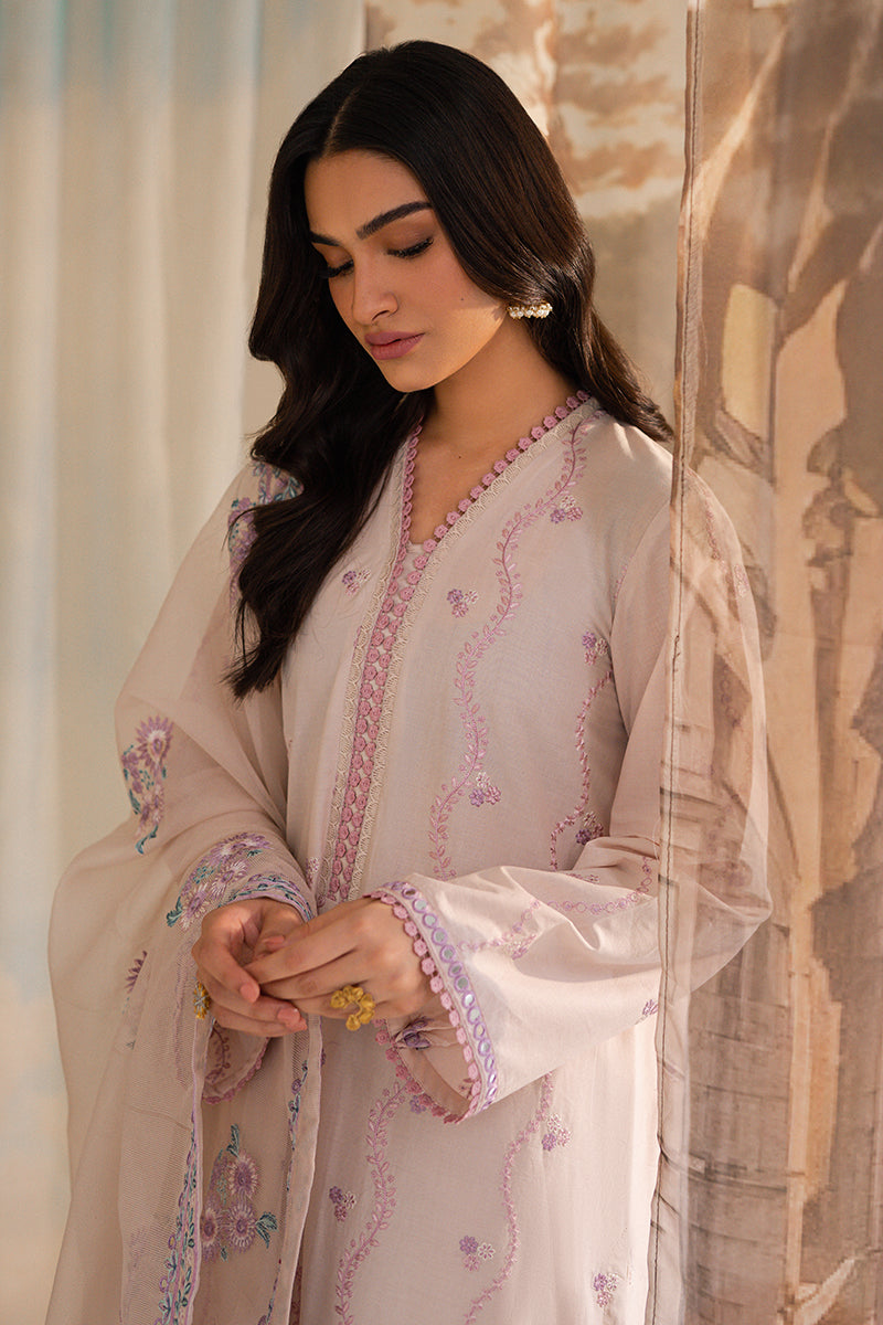 HUSHED VIOLET-3PC LAWN EMBROIDERED SUIT