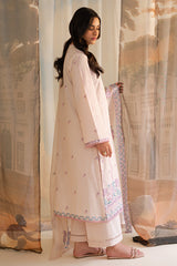 HUSHED VIOLET-3PC LAWN EMBROIDERED SUIT