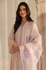 HUSHED VIOLET-3PC LAWN EMBROIDERED SUIT