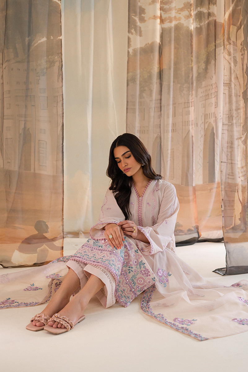 HUSHED VIOLET-3PC LAWN EMBROIDERED SUIT