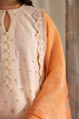 CORAL FLECK-3PC LAWN EMBROIDERED SUIT