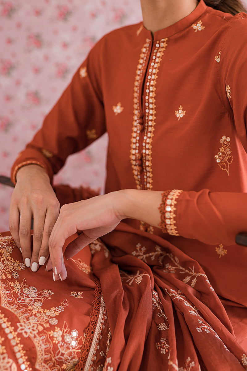 MISTY MELLOW-3PC EMBROIDERED LAWN SUIT