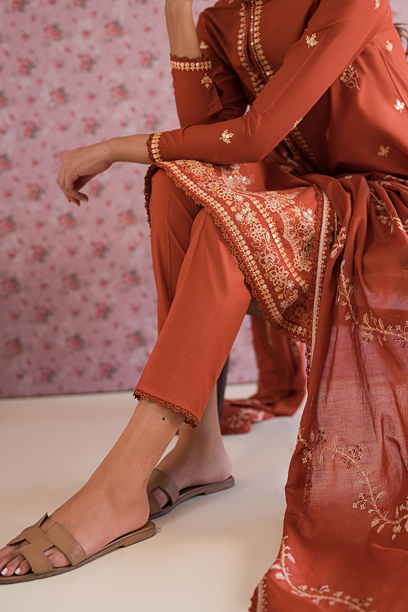 MISTY MELLOW-3PC EMBROIDERED LAWN SUIT