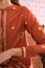 MISTY MELLOW-3PC EMBROIDERED LAWN SUIT