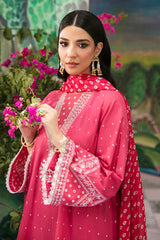 FUCHIA CARNATION-3PC (SHIRT, DUPATTA & TROUSER)
