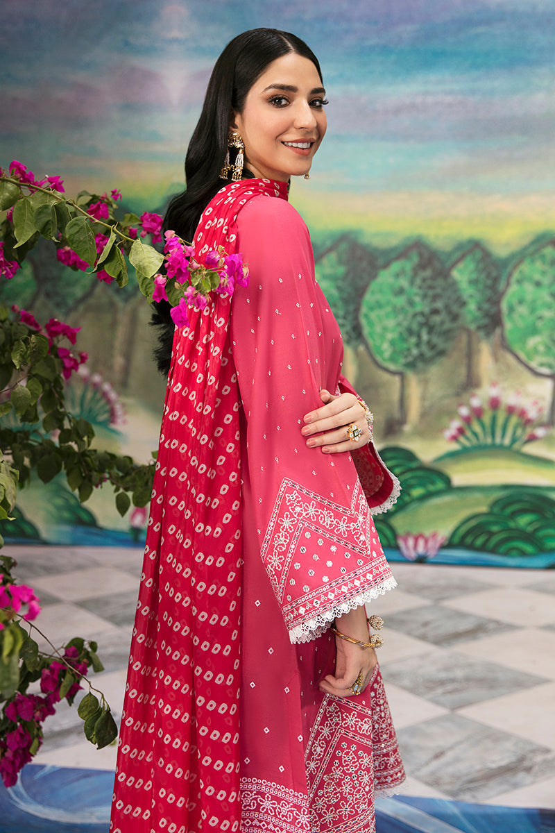 FUCHIA CARNATION-3PC (SHIRT, DUPATTA & TROUSER)