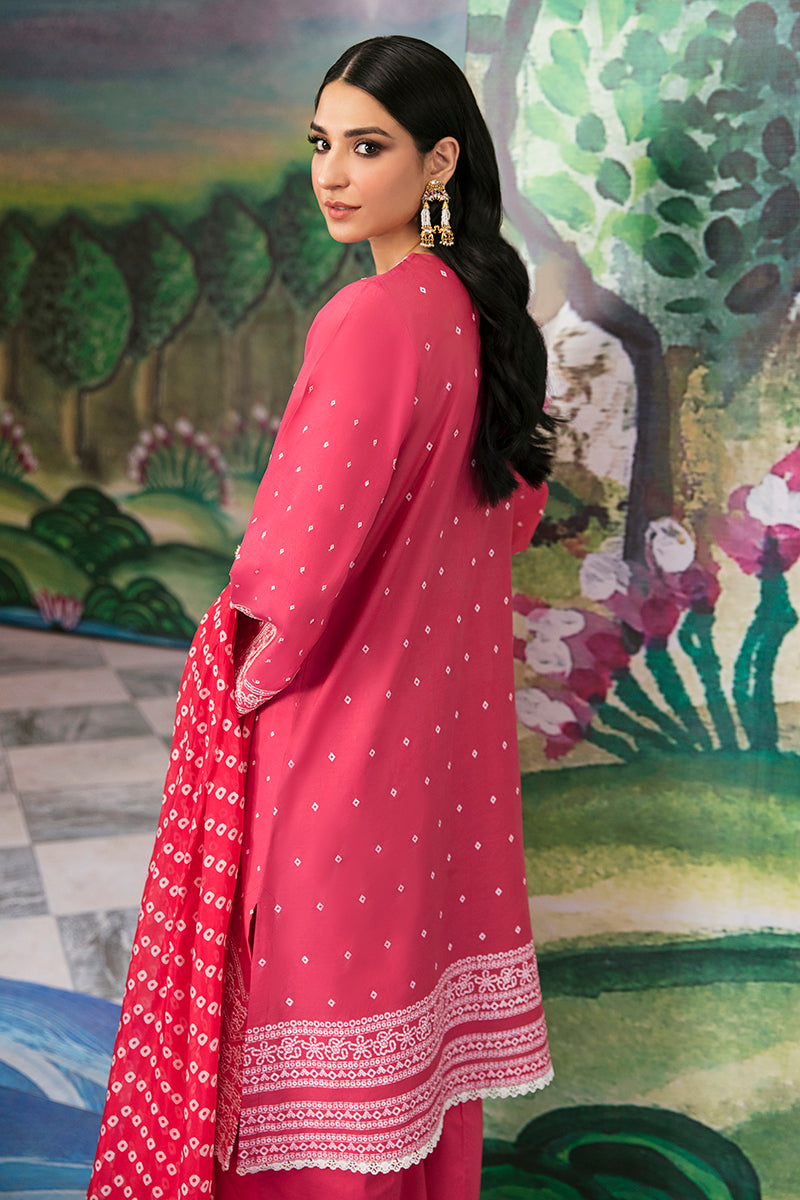 FUCHIA CARNATION-3PC (SHIRT, DUPATTA & TROUSER)