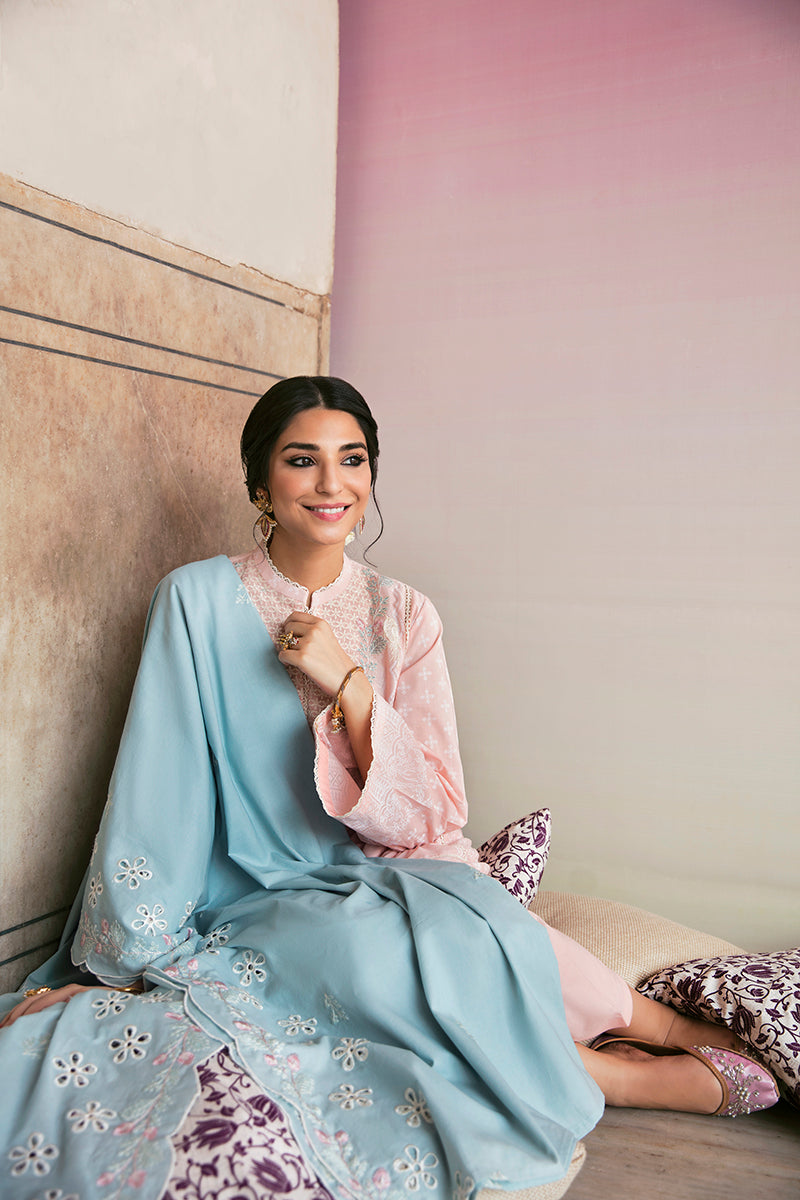 FOLK FESTIVE-3PC PRINTED LAWN SUIT