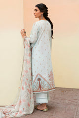MISTY BLUE-3PC PRINTED LAWN SUIT