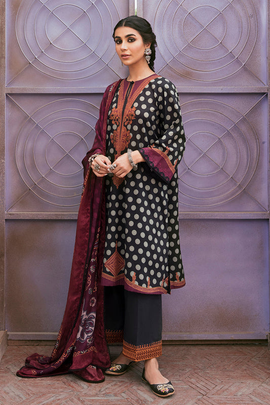 SABLE TWINE-3PC PRINTED LAWN SUIT