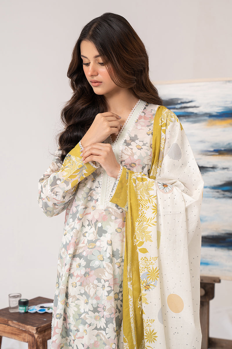 FLORET RUSH-3PC PRINTED LAWN SUIT