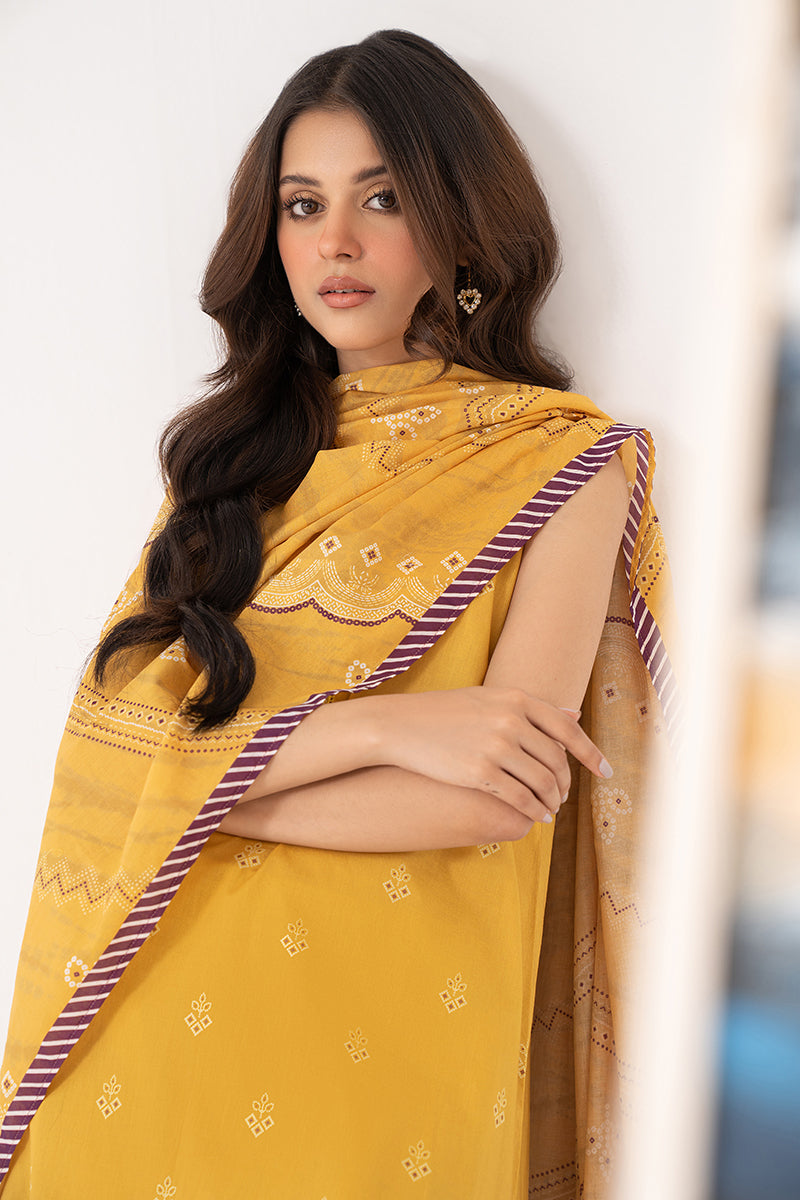 GLAZING AURA-3PC PRINTED LAWN SUIT