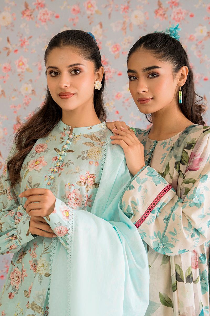 CAROLINA GRACE-3PC PRINTED LAWN SUIT