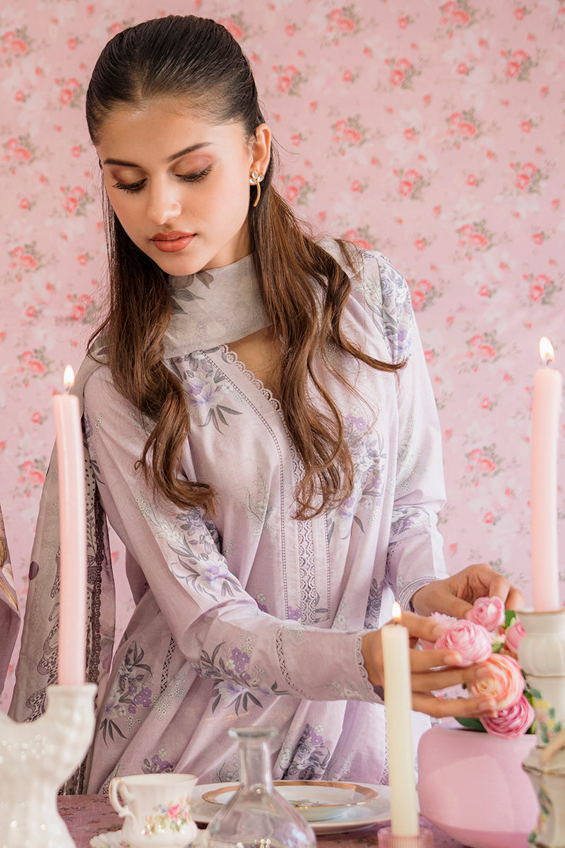 WINSOME ORCHID-3PC PRINTED LAWN SUIT