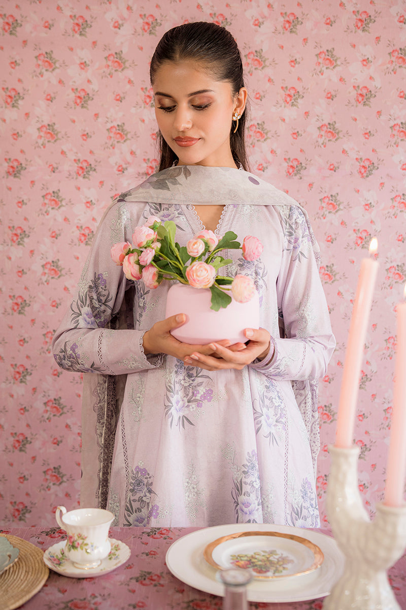 WINSOME ORCHID-3PC PRINTED LAWN SUIT