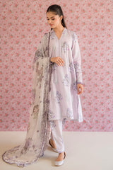 WINSOME ORCHID-3PC PRINTED LAWN SUIT