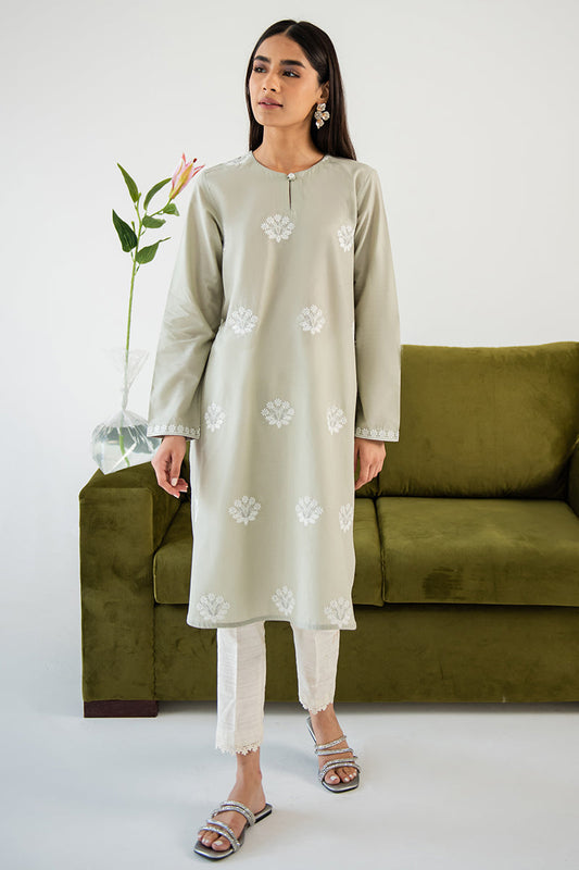 ASHGRAY EMBROIDERED SHIRT