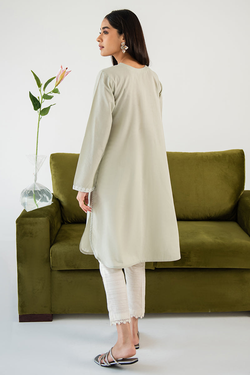 ASHGRAY EMBROIDERED SHIRT