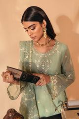 JADE BLAZE NET-2PC(SHIRT & DUPATTA)