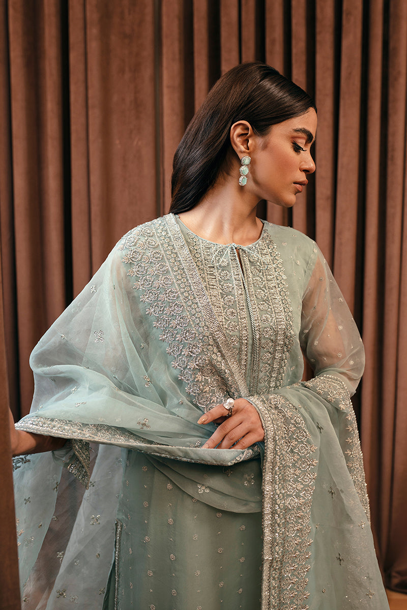 BREEZE-2 PIECE ORGANZA EMBROIDERED SUIT