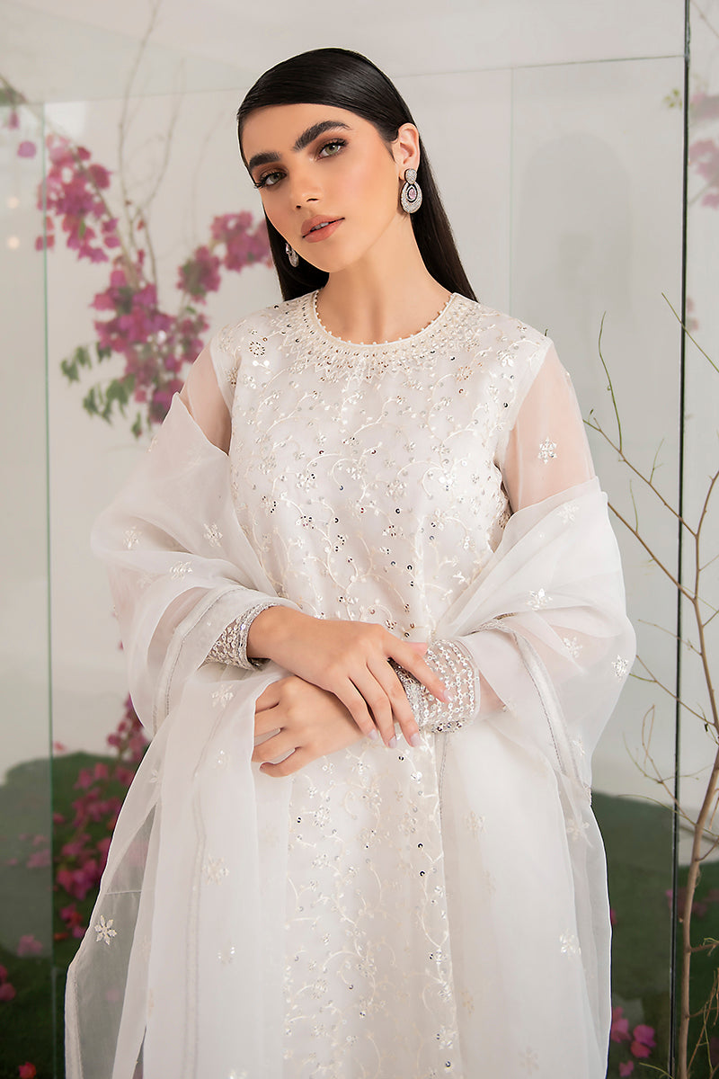 PEARL WHITE-ORGANZA 2 PIECE