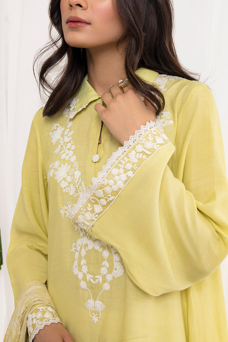 DRIED MOSS-2PC (SHIRT & DUPATTA)