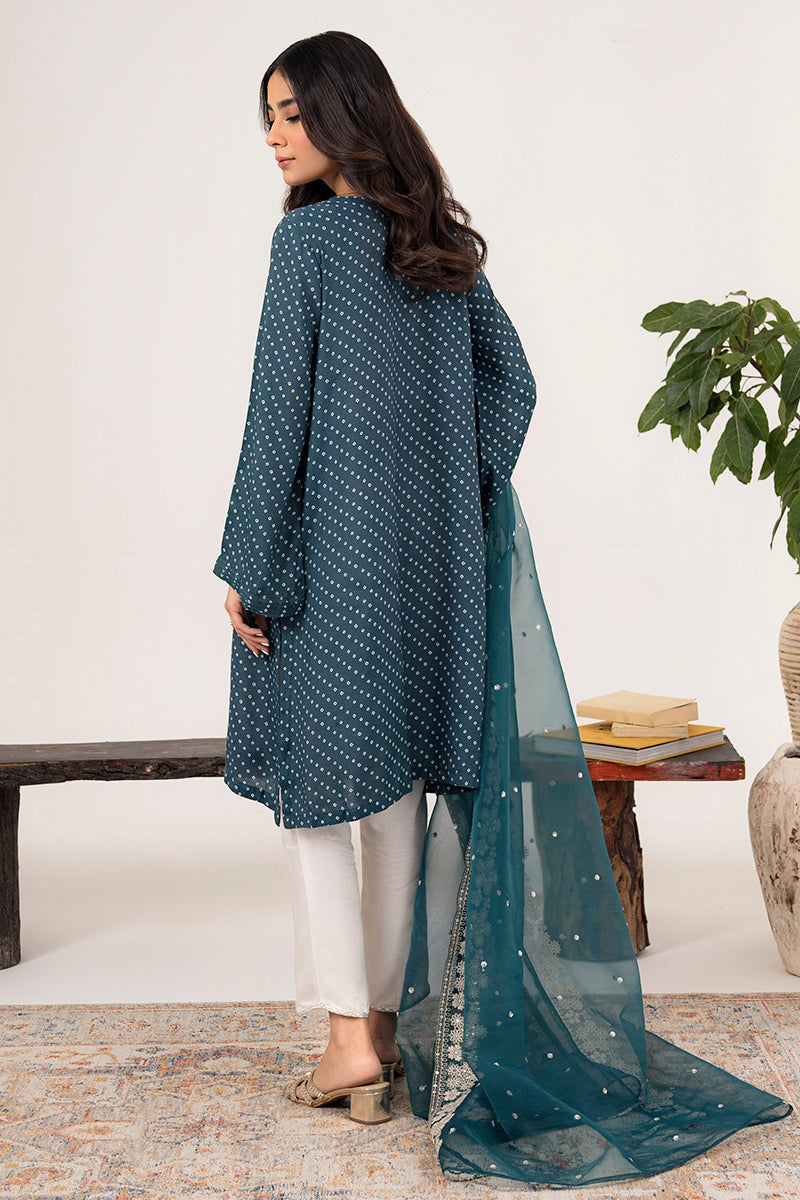 MOASIC BLUE-2PC (SHIRT & DUPATTA)