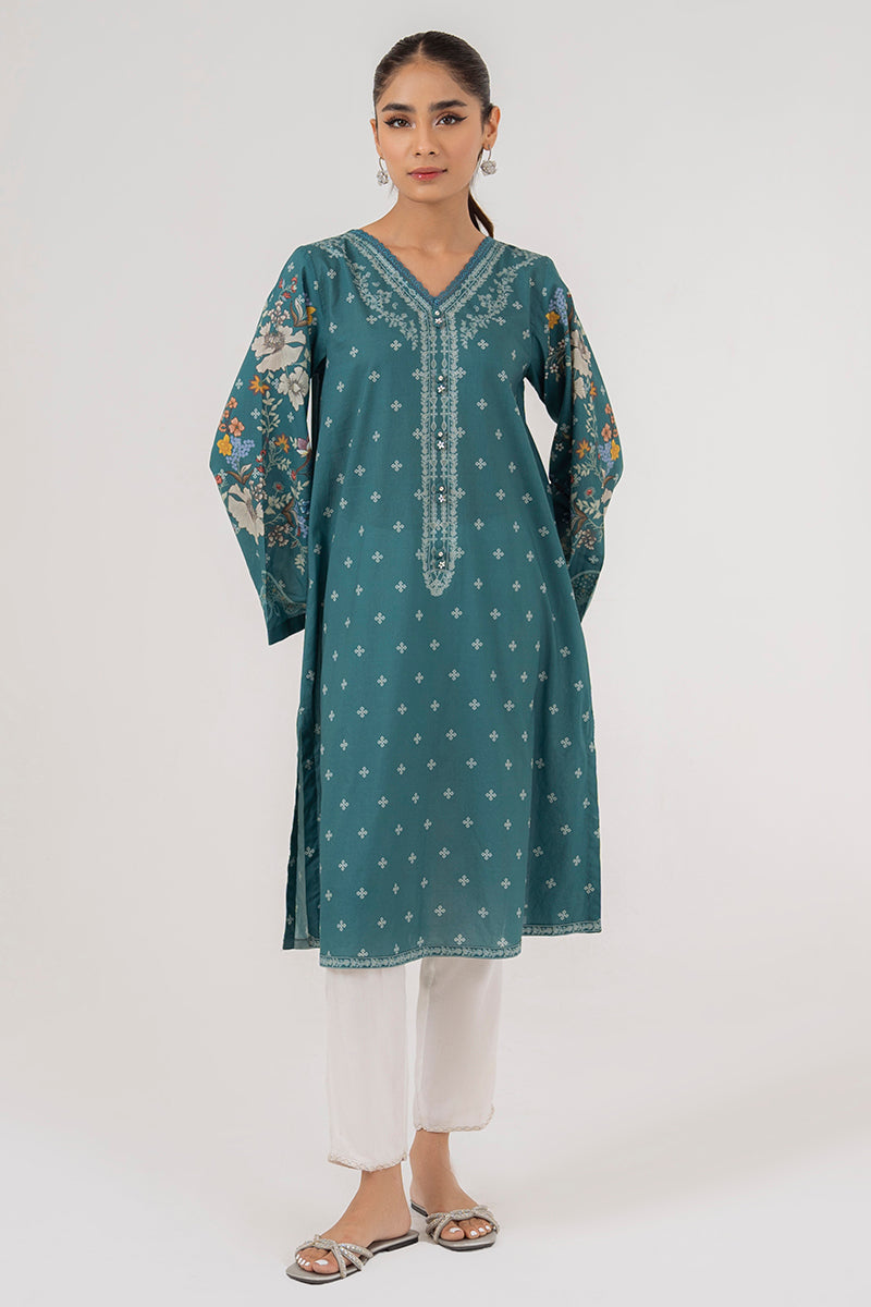 SYLVAN TEAL LAWN SHIRT