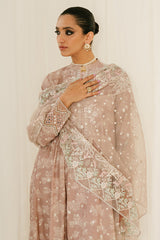 SOVRAN PINK-3PC SILK EMBROIDERED SUIT