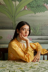 TAN GOLD-3PC CAMBRIC SUIT