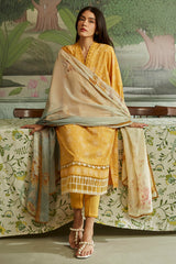 TAN GOLD-3PC CAMBRIC SUIT