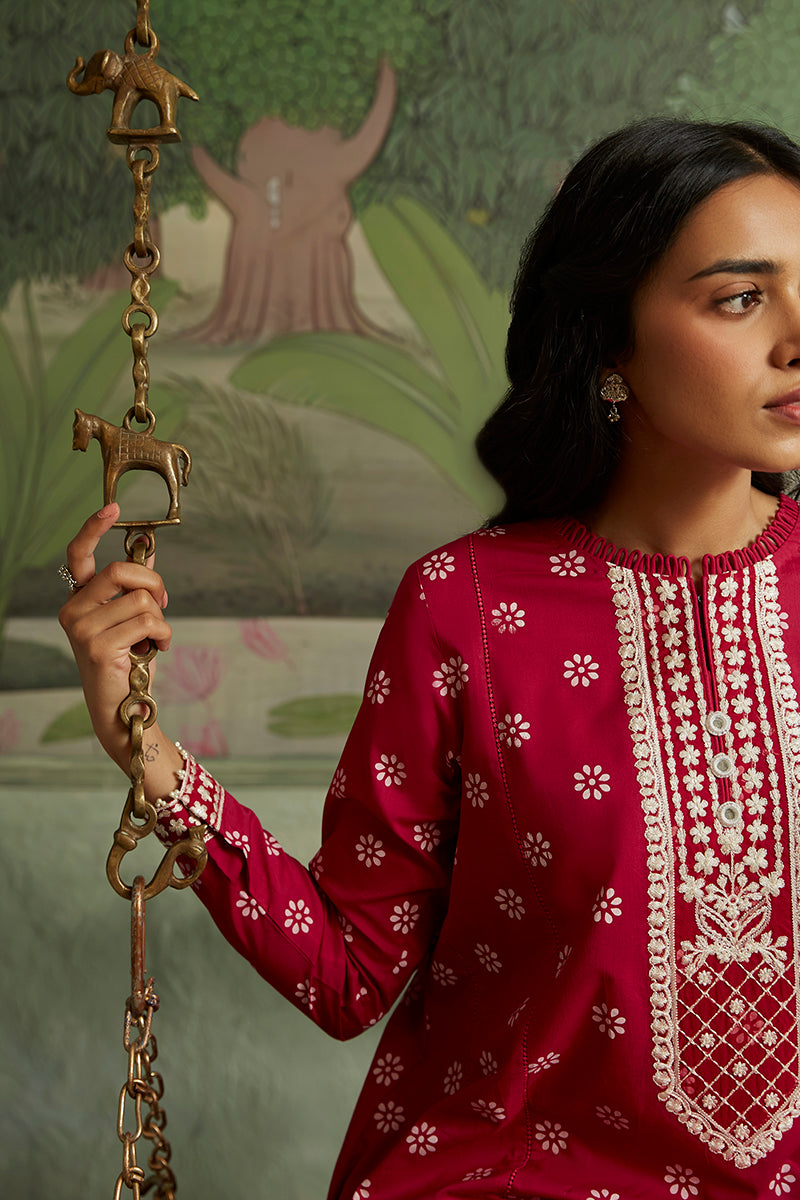 ROSEATE MUSE-2PC CAMBRIC SUIT