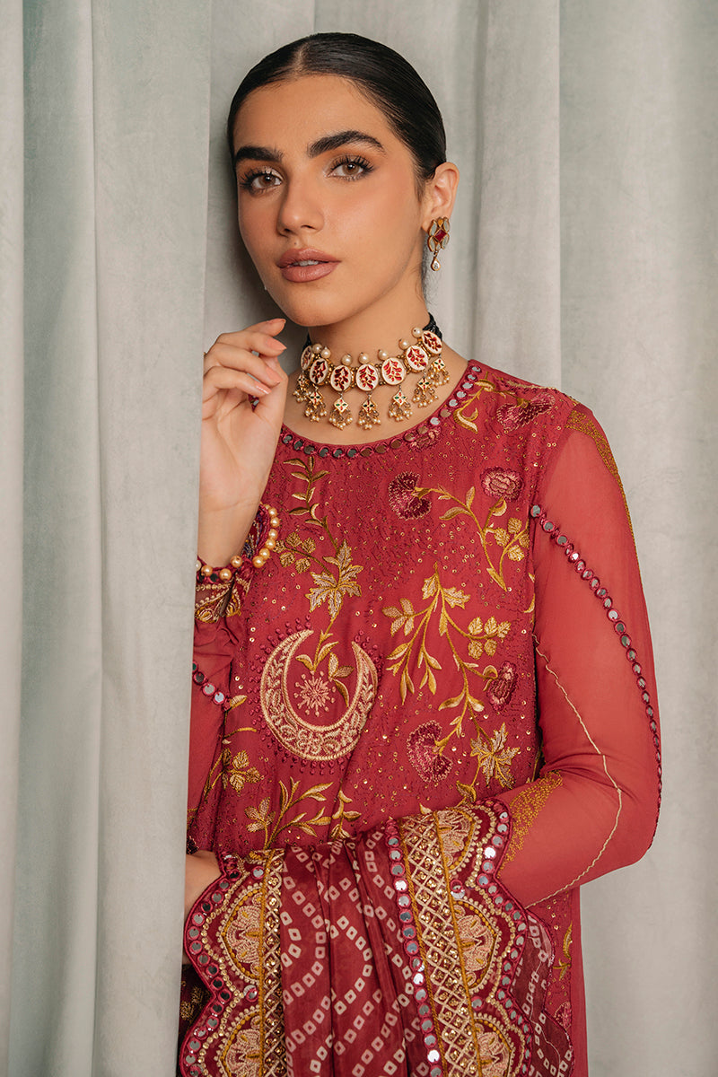 SCARLET-2PC CHIFFON EMBROIDERED PRET