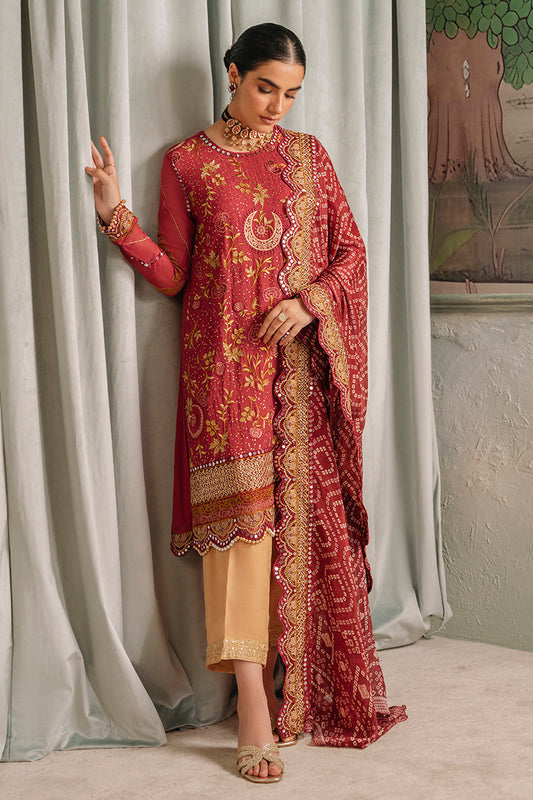 SCARLET-2PC CHIFFON EMBROIDERED PRET