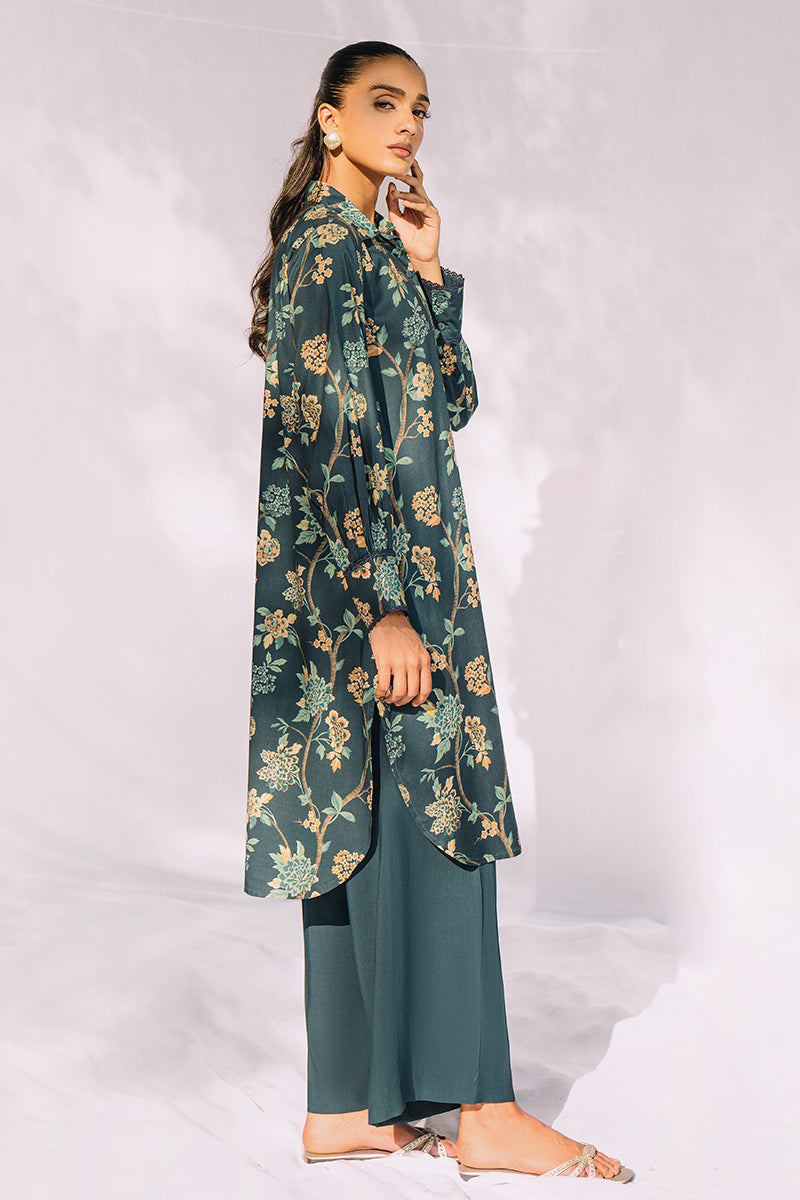TEAL AURA-2PC LINEN SUIT