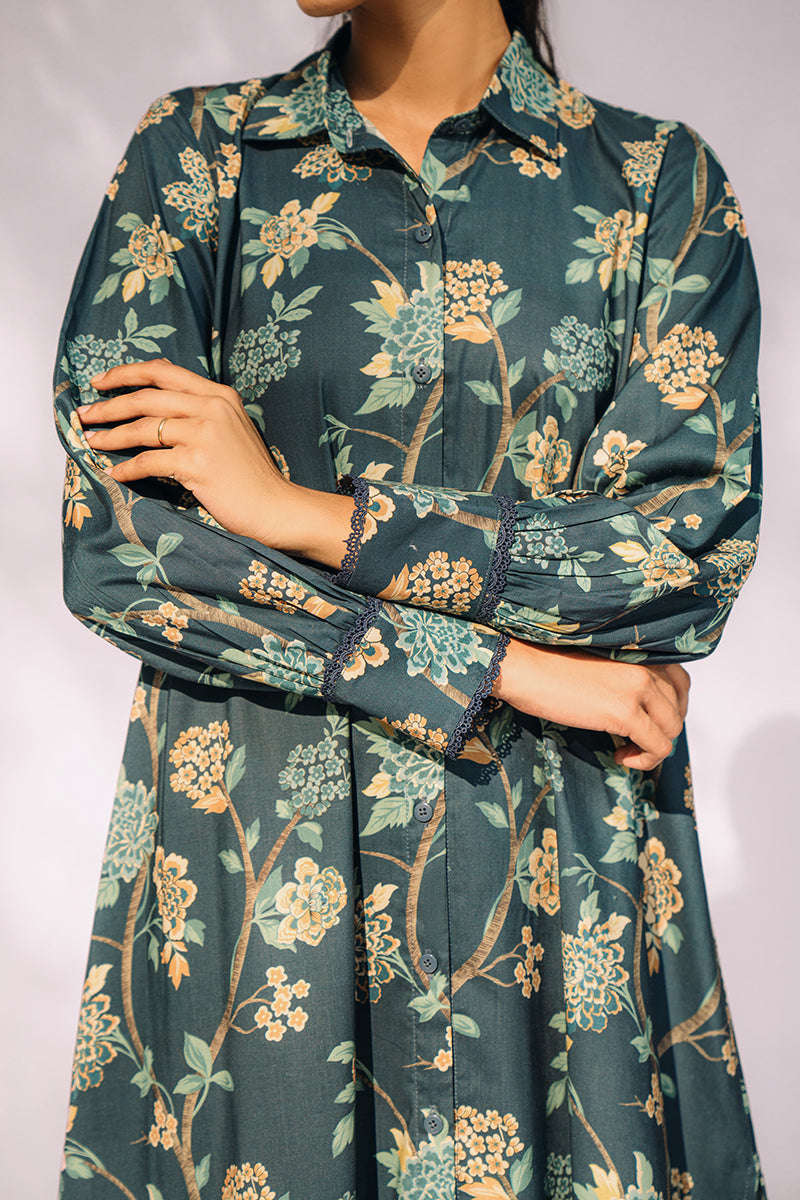 TEAL AURA-2PC LINEN SUIT