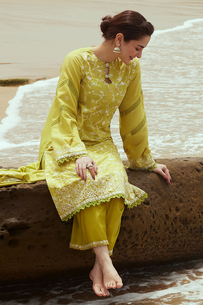 OLIVE TWINE-3PC (SHIRT, DUPATTA & TROUSER)