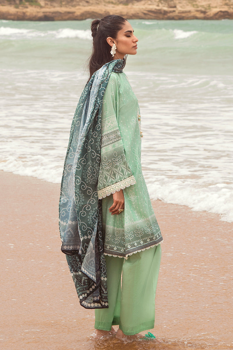 JADE ADORN-3PC SATIN PRINTED SUIT