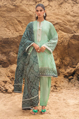 JADE ADORN-3PC SATIN PRINTED SUIT