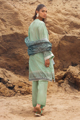 JADE ADORN-3PC SATIN PRINTED SUIT