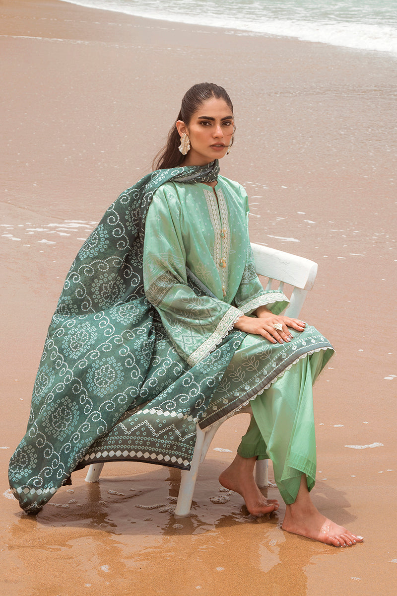 JADE ADORN-3PC SATIN PRINTED SUIT