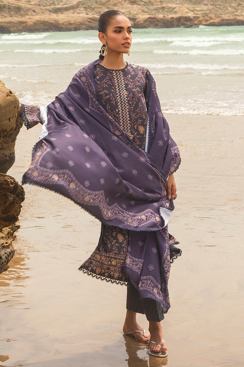 PASHMINA BLEND-3PC SATIN PRINTED SUIT