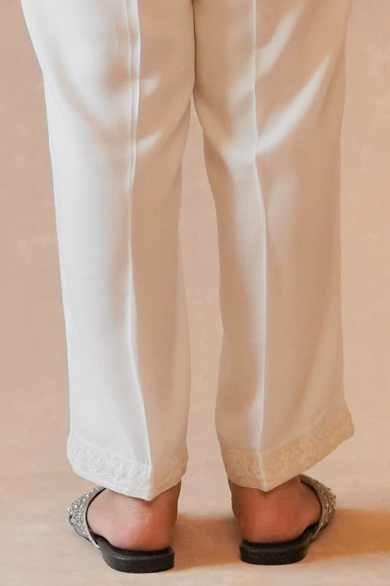 MARSHMALLOW 1- LINEN EMBROIDERED PANTS