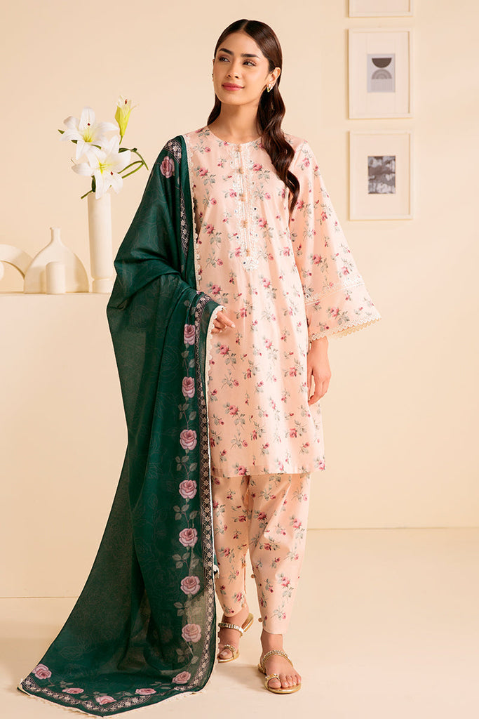 PINK PARFAIT-3 PIECE PRINTED LAWN SUIT