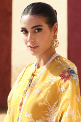 MAIZE OCHRE-STITCH 3PC: LAWN EMBROIDERED SUIT